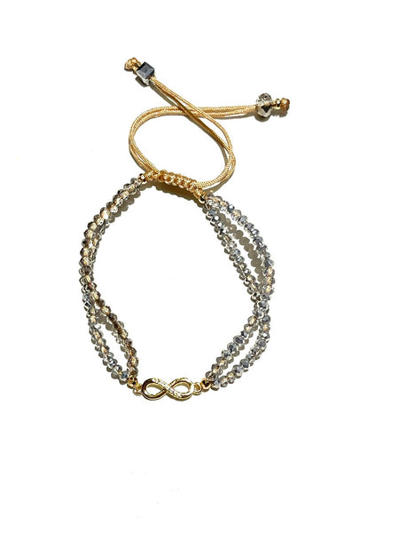 E-HC DESIGNS- Double Crystals Infinity Bracelet