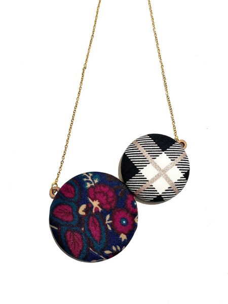 BOTÓN DE AZÚCAR- Acaramelao Necklace- Vintage Plaid