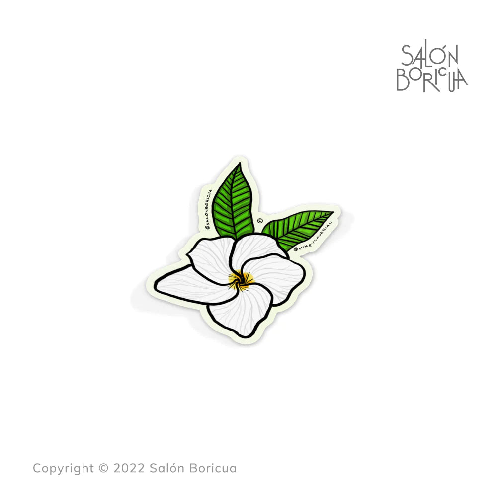 SALÓN BORICUA- Flor Plumeria Blanca