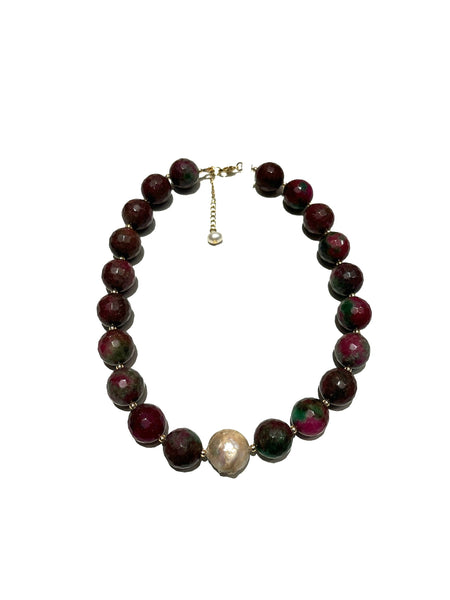 HC DESIGNS- Agate Bold Short Necklace (More Colors)