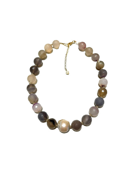 HC DESIGNS- Agate Bold Short Necklace (More Colors)