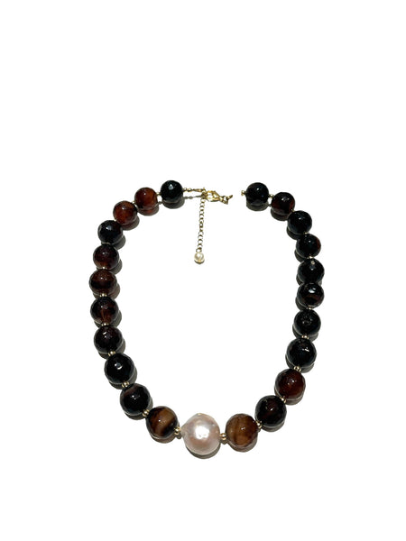 HC DESIGNS- Agate Bold Short Necklace (More Colors)