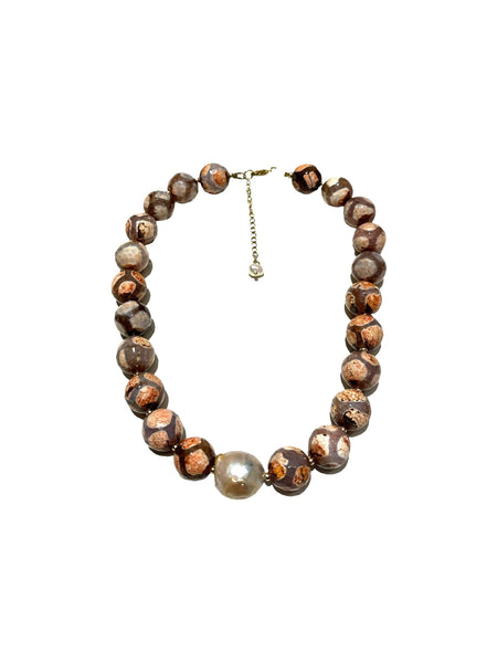 HC DESIGNS- Agate Bold Short Necklace (More Colors)