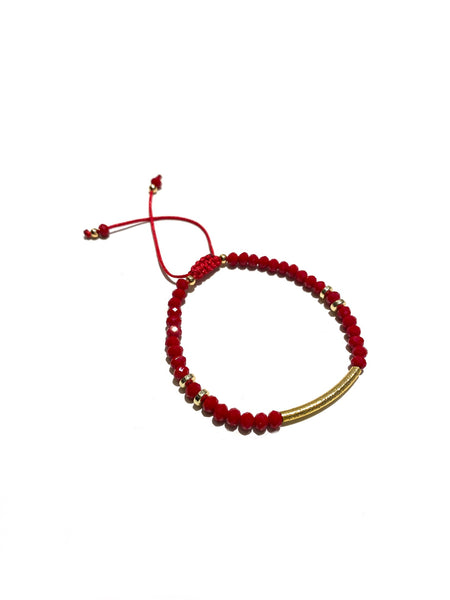 E-HC DESIGNS- Curved Golden Tube Adjustable Bracelet (more colors available)