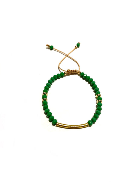 E-HC DESIGNS- Curved Golden Tube Adjustable Bracelet (more colors available)