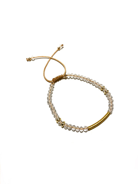 E-HC DESIGNS- Curved Golden Tube Adjustable Bracelet (more colors available)