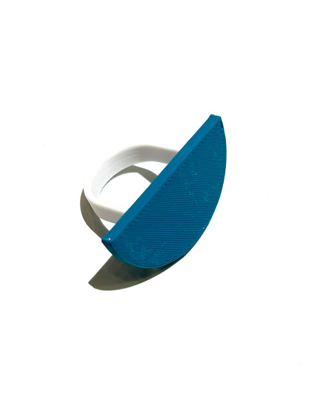 MENEO- Semi Circle Teal Ring