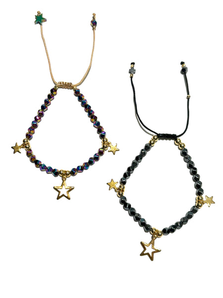 E-HC DESIGNS- Star Pendant Hematite Bracelets