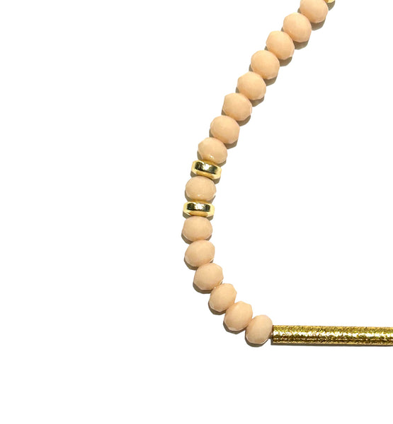 E-HC DESIGNS- Straight Golden Tube Adjustable Bracelet (more colors available)