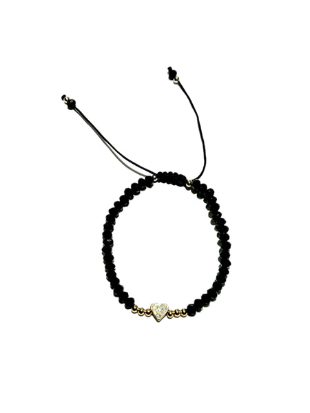 E-HC DESIGNS- Full Crystal Heart Adjustable Bracelets