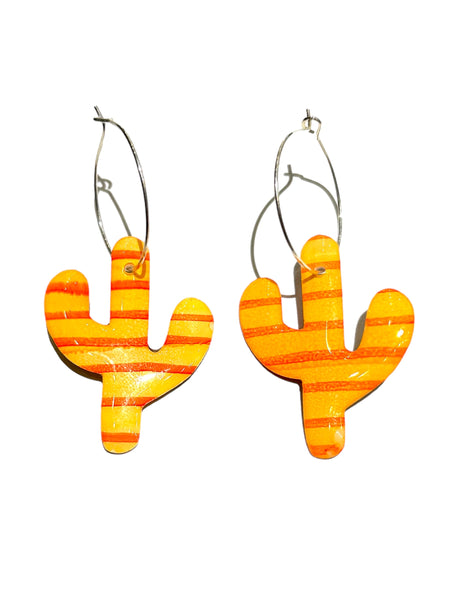 CAMBALACHE BY VIRGINIA NIN- Reversible Hoops - Cactus 01