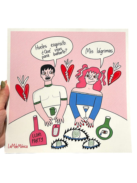 LA M DE MONICA - Lloriparty - 10"x10" Art Print