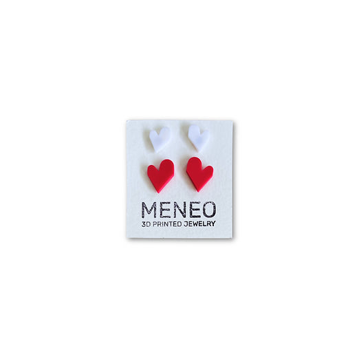 MENEO- Mini Heart Studs Set (More colors available)