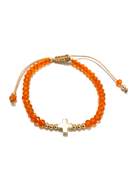 E-HC DESIGNS- Full Crystal Cross Adjustable Bracelets