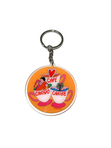 LA M DE MONICA - Keychain - Cafe, Carino, Caribe