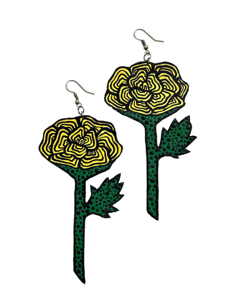 AMARTE DURAN- Stemmed Roses Earrings (different colors available)