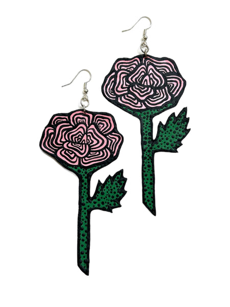 AMARTE DURAN- Stemmed Roses Earrings (different colors available)