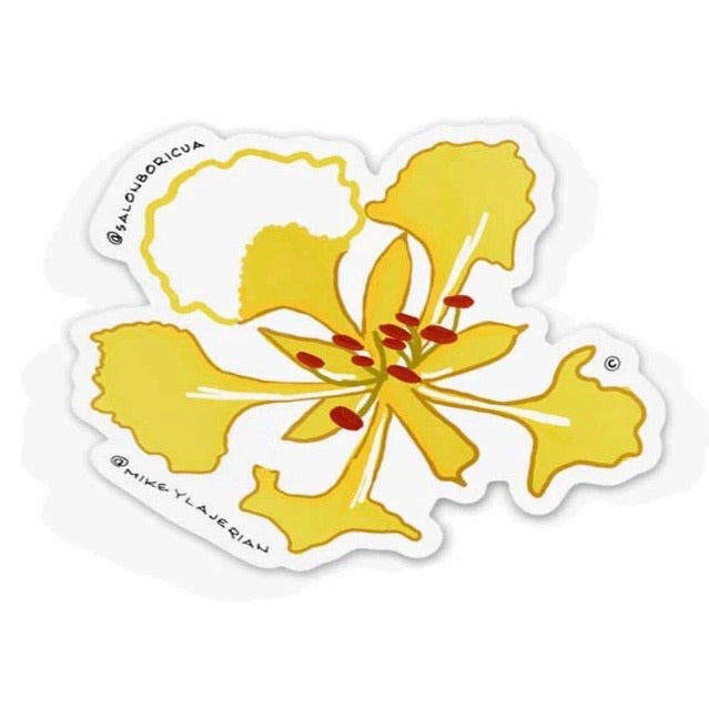 SALON BORICUA - Flor de Flamboyán Amarillo