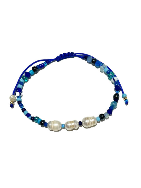 HC DESIGNS - Triple Pearl Solid Adjustable Bracelets