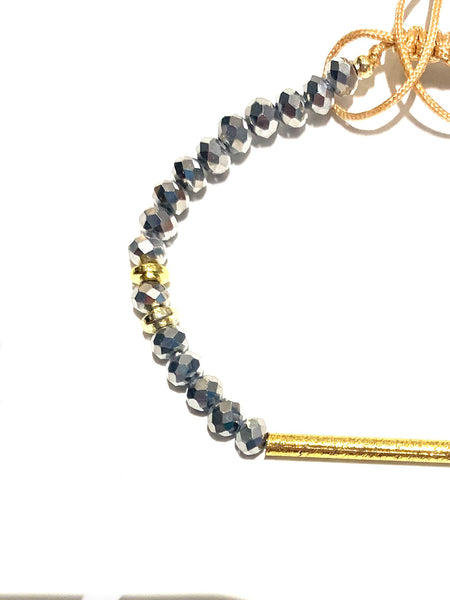 E-HC DESIGNS- Straight Golden Tube Adjustable Bracelet (more colors available)