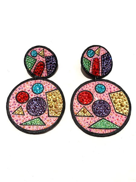 AMARTE DURAN- 80s Rhinestone Earrings