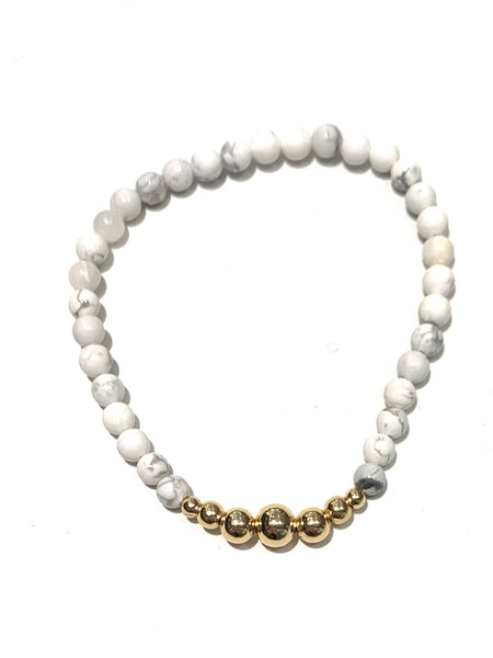 E-HC- Golden Spheres Stone Bracelet (different colors available)