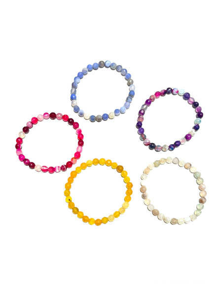 E-HC DESIGNS - Semiprecious 6mm Stone Bracelets (different styles available)