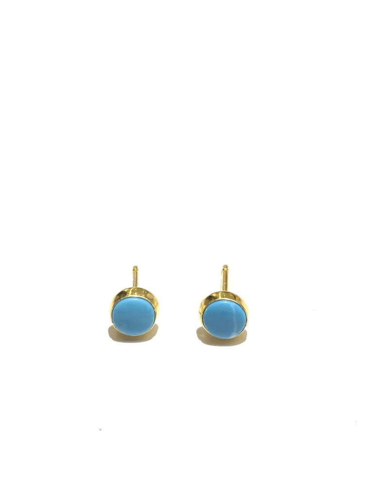 MONIQUE MICHELE - Mini Studs - Turquoise Stone (Silver or Gold)