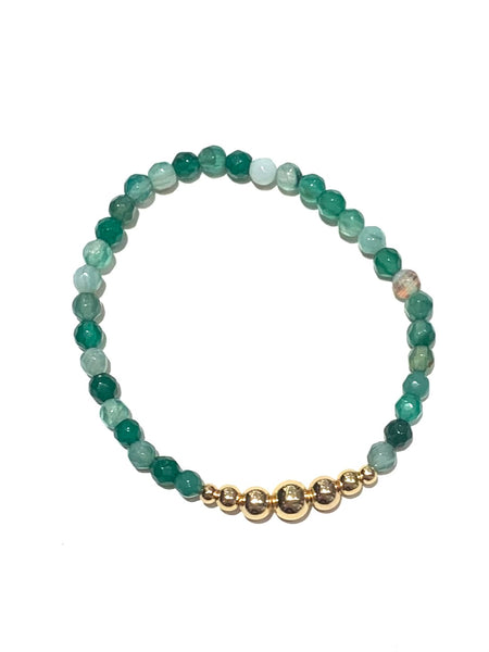 E-HC- Golden Spheres Stone Bracelet (different colors available)