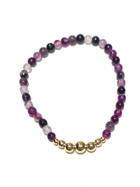 E-HC- Golden Spheres Stone Bracelet (different colors available)