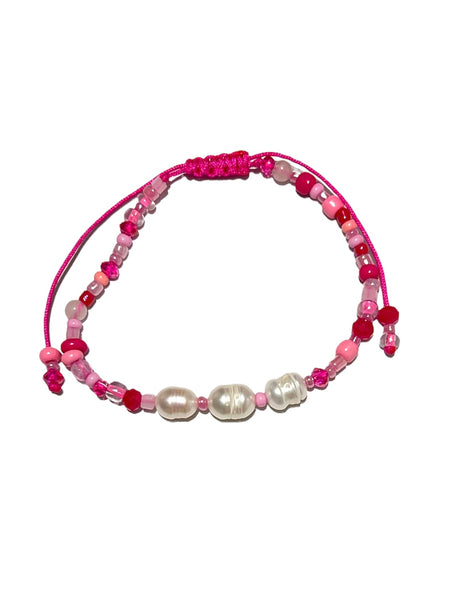 HC DESIGNS - Triple Pearl Solid Adjustable Bracelets