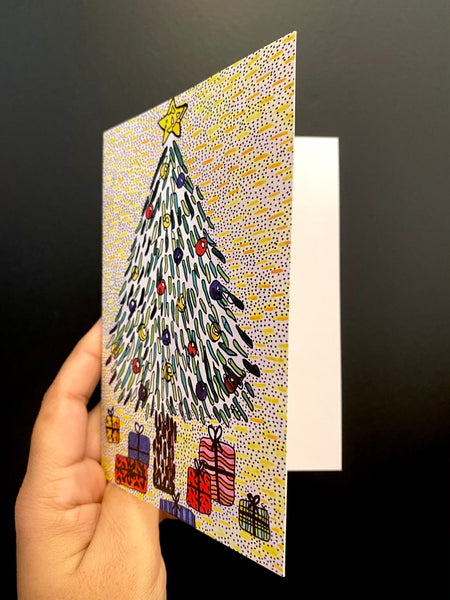 SUSANA CACHO- Art Print- Arbol, Estrellas y regalos (Different sizes available)