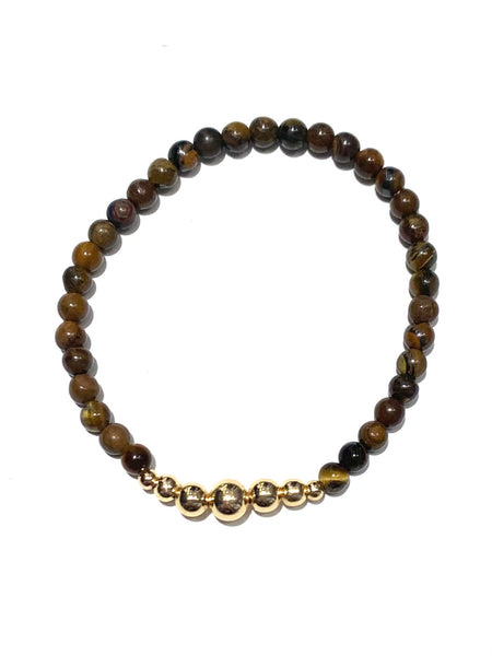 E-HC- Golden Spheres Stone Bracelet (different colors available)