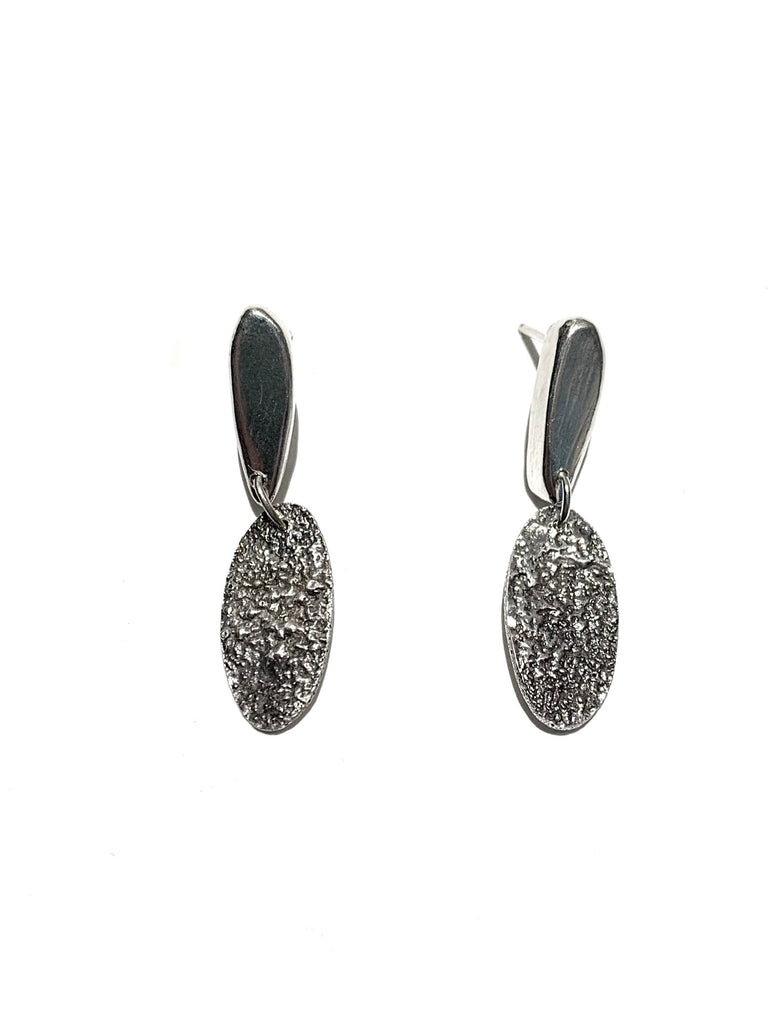 AVI- Organic Shaped Reticulated Dangling Earrings