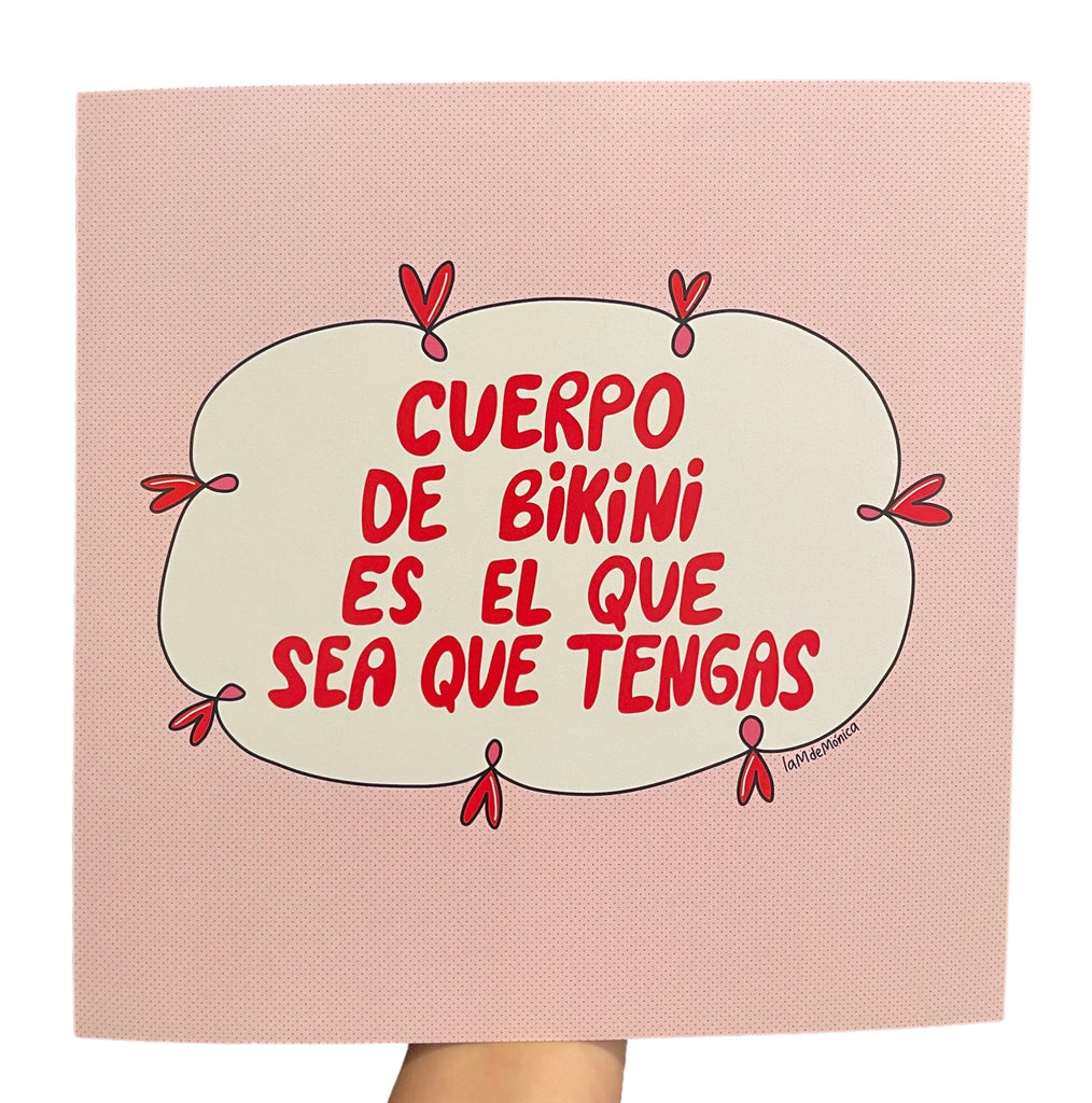 LA M DE MONICA - Cuerpo de bikini - 10"x10" Art Print