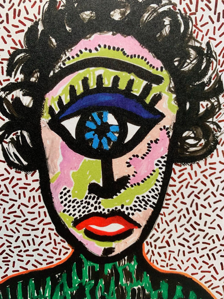 SUSANA CACHO - 5"x7" Art Print - One Eye Blue