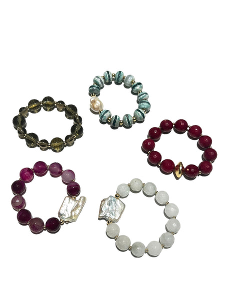 E-HC DESIGNS - Agate and Quartz Bracelet