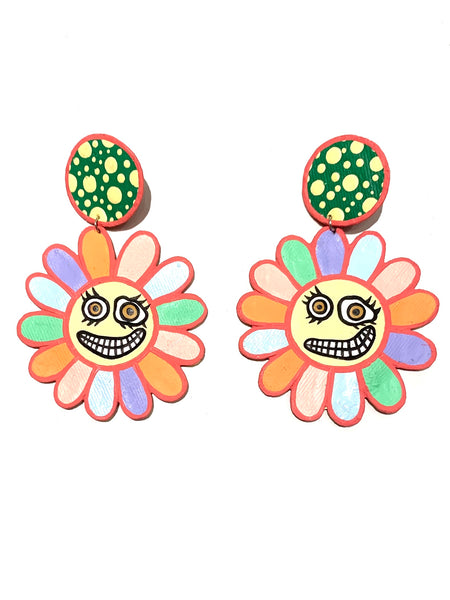 AMARTE DURAN- Face Flower Earrings