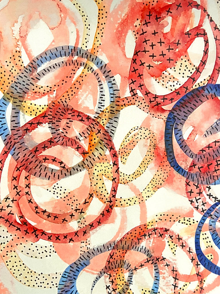 SUSANA CACHO- Art Print - 5x7 - Romantic Swirls