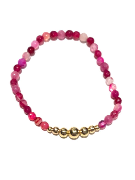 E-HC- Golden Spheres Stone Bracelet (different colors available)