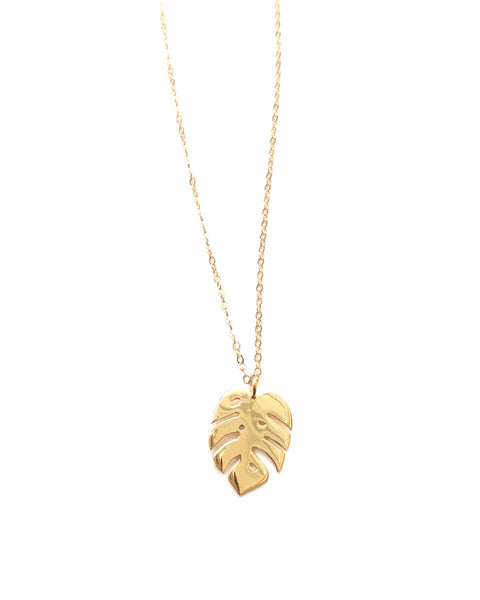 MUNS- Monstera Leaf Necklace (Gold-Plated or Silver)