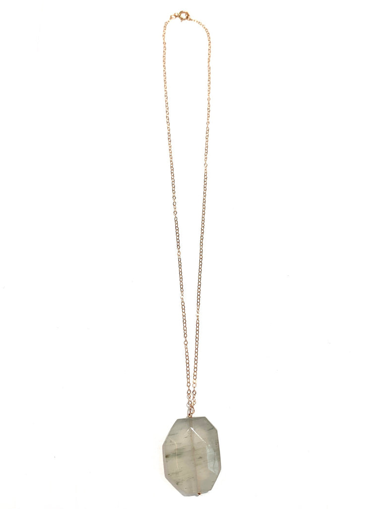 MONIQUE MICHELE- Moss Agate Stone Necklace