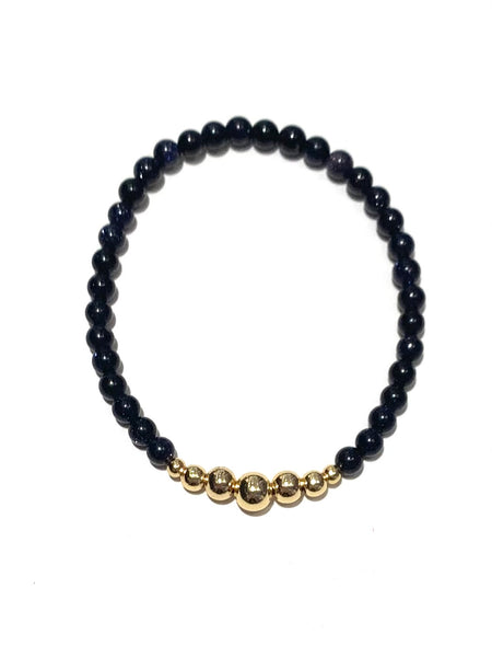 E-HC- Golden Spheres Stone Bracelet (different colors available)