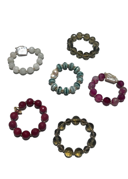 E-HC DESIGNS - Agate and Quartz Bracelet