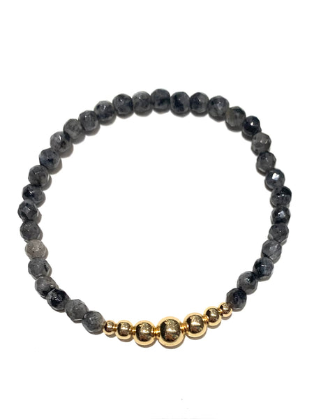 E-HC- Golden Spheres Stone Bracelet (different colors available)