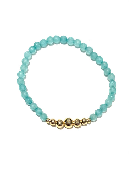 E-HC- Golden Spheres Stone Bracelet (different colors available)